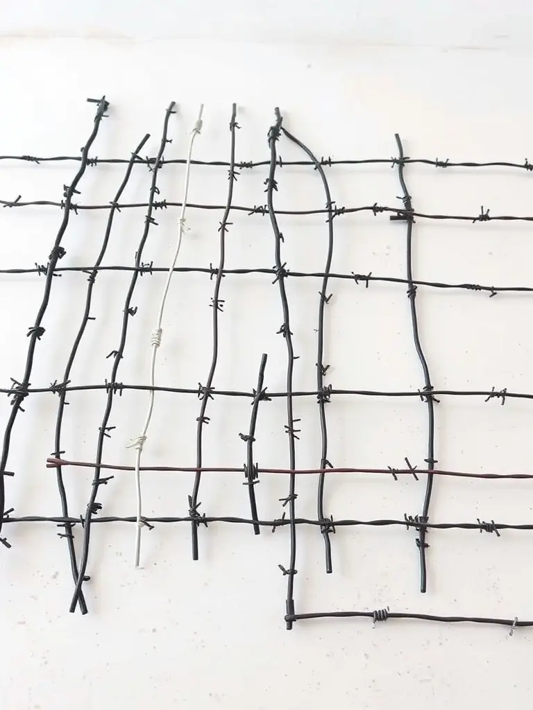 A picture of various types of Hebei Mutual Metal's barbed wire, showcasing different gauges, barb spacing, and coatings to meet diverse customer needs.