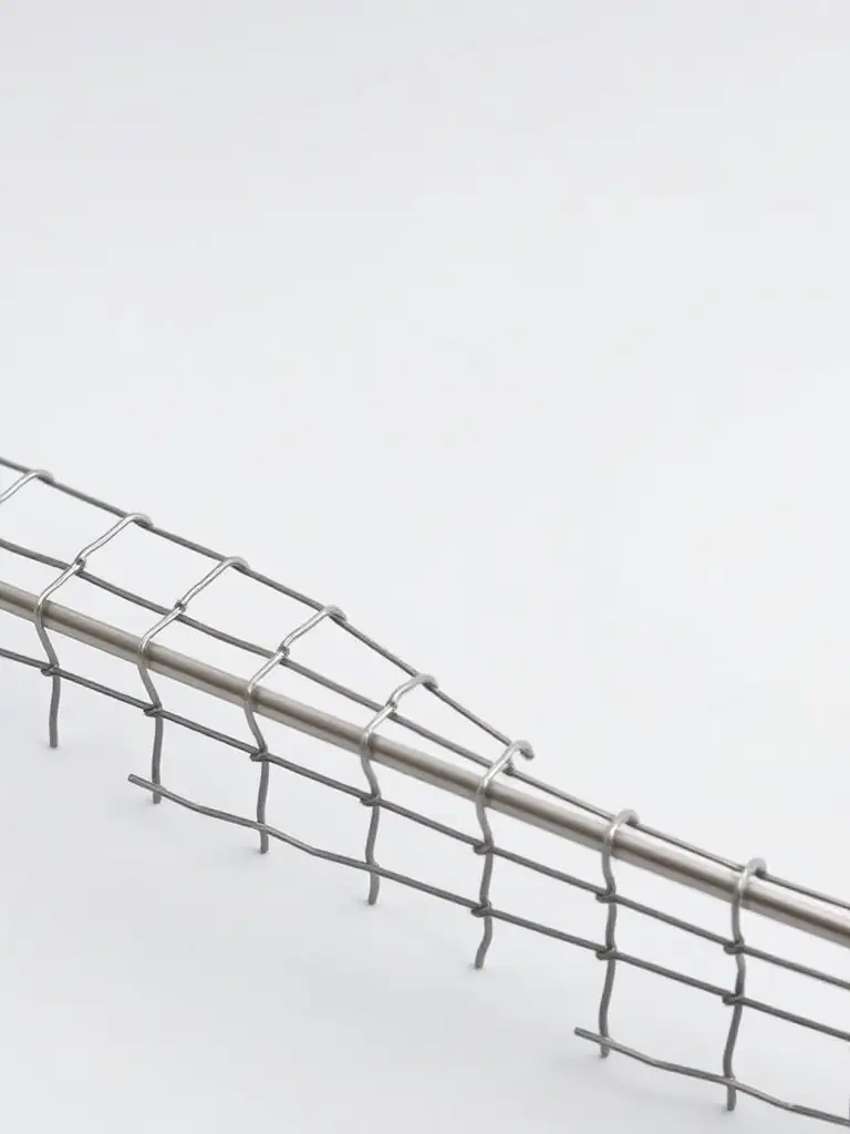 A photo of a netting made of stainless steel, highlighting its corrosion resistance and smooth surface, suitable for long-term use in harsh environments.