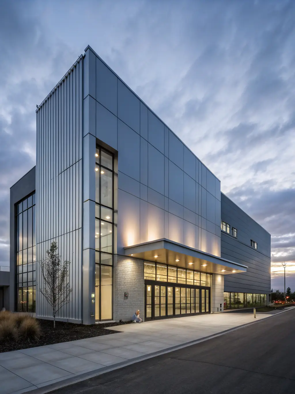 A modern architectural facade featuring Standard Expanded Metal panels, highlighting its aesthetic appeal and versatility in building design.