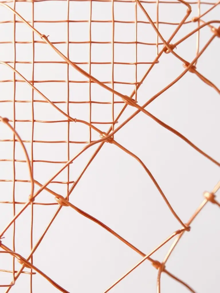 A copper filter mesh used in aerospace applications, showing its fine weave and precision engineering.