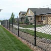 Black PVC coated chain link fence for residential use