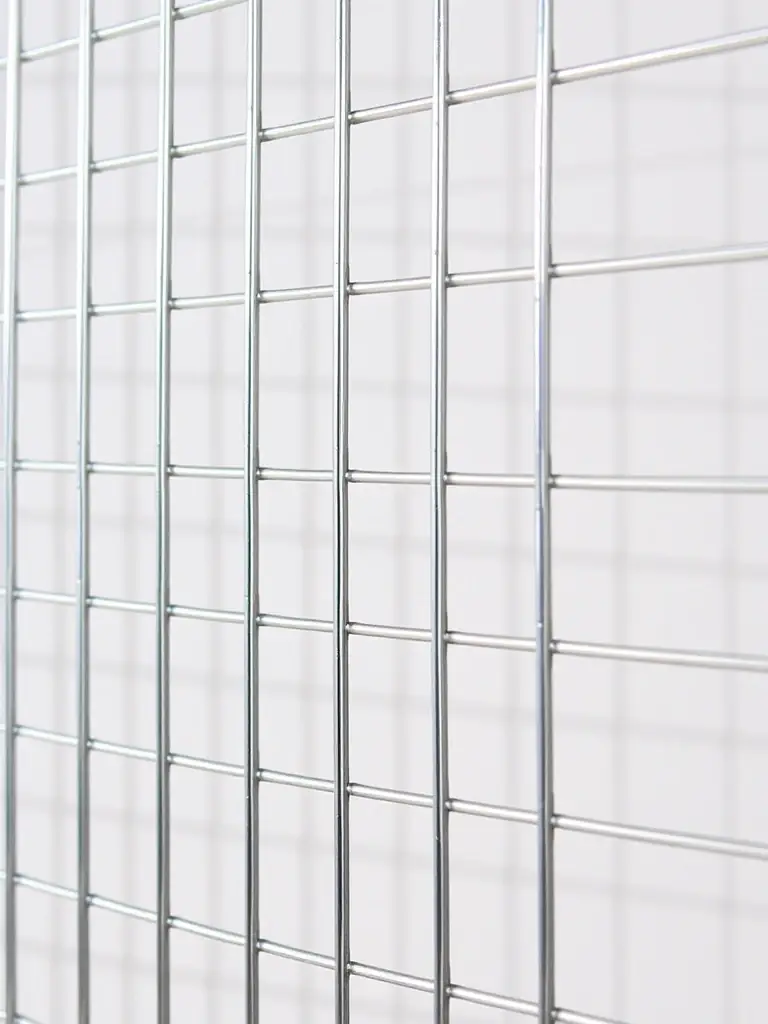 A detailed image showing the panel's mesh spacing and wire diameter, emphasizing the precise measurements that ensure animal safety and containment.