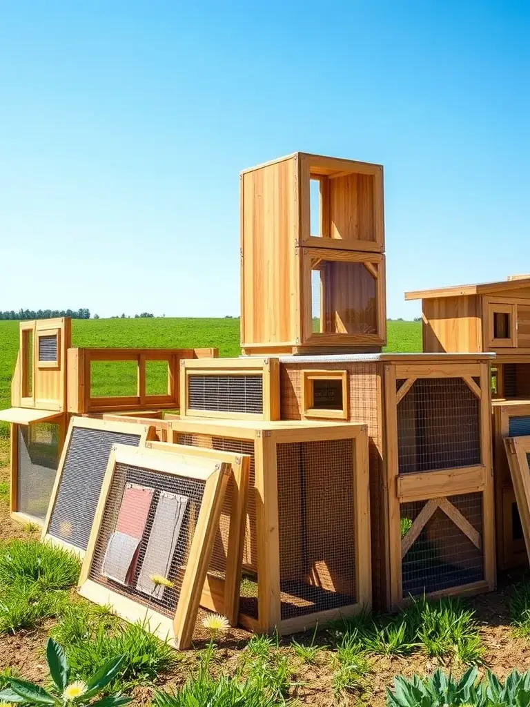 A visual representation of the Hog Floor's modular design, demonstrating its easy installation and adaptability to various pen sizes and layouts in a hog farming facility.