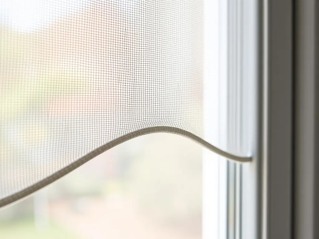 A detailed image of the mosquito mesh material, emphasizing its corrosion-resistant coating and smooth surface finish, suitable for various environmental conditions.