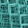 Chain Link Fence Green Powder-Coated Finish Installation