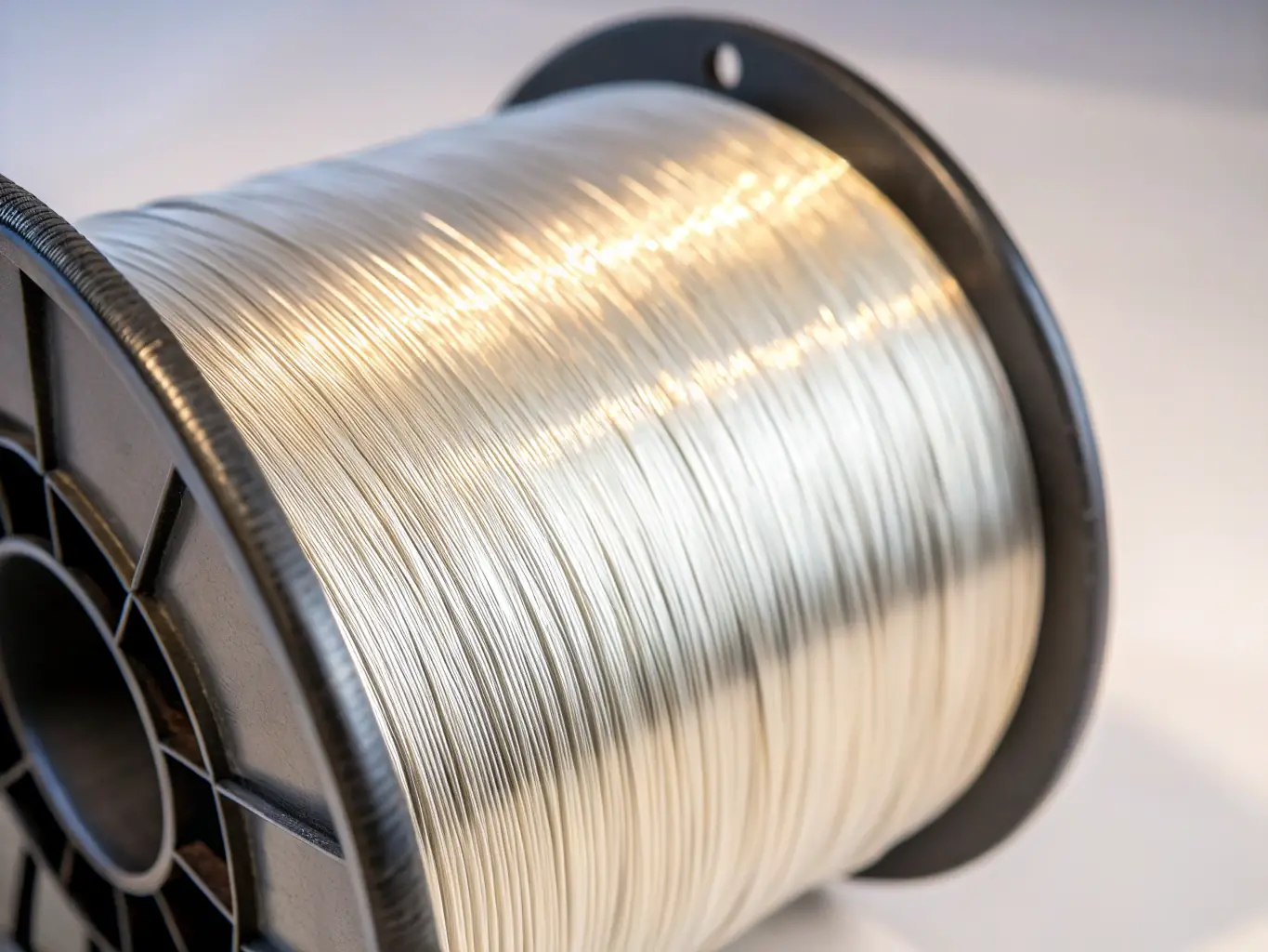 A medium shot of Class 3 galvanized steel wire, highlighting its thicker zinc coating and rugged appearance, designed for outdoor and harsh environments.