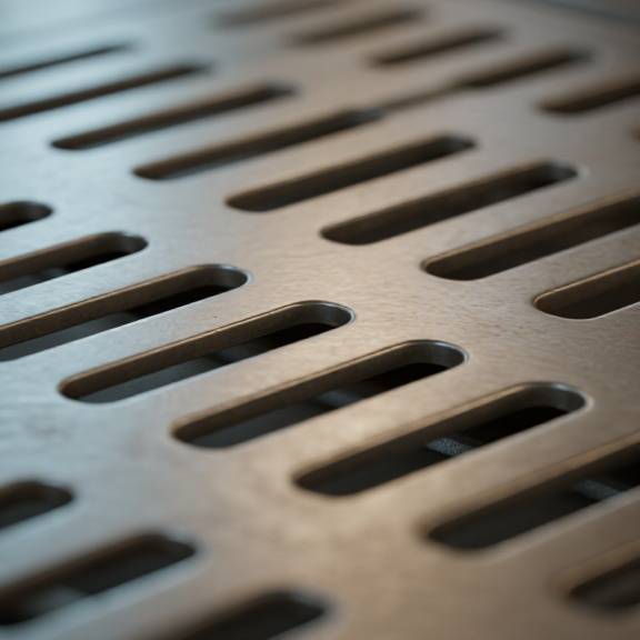 Elongated hole perforated metal