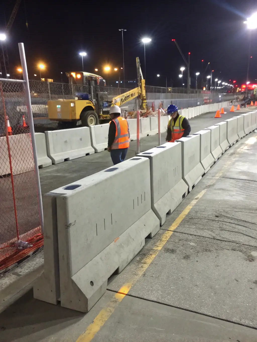 A wide shot of a construction site perimeter secured with Mutual's robust wire fence, clearly marking boundaries and preventing unauthorized access.