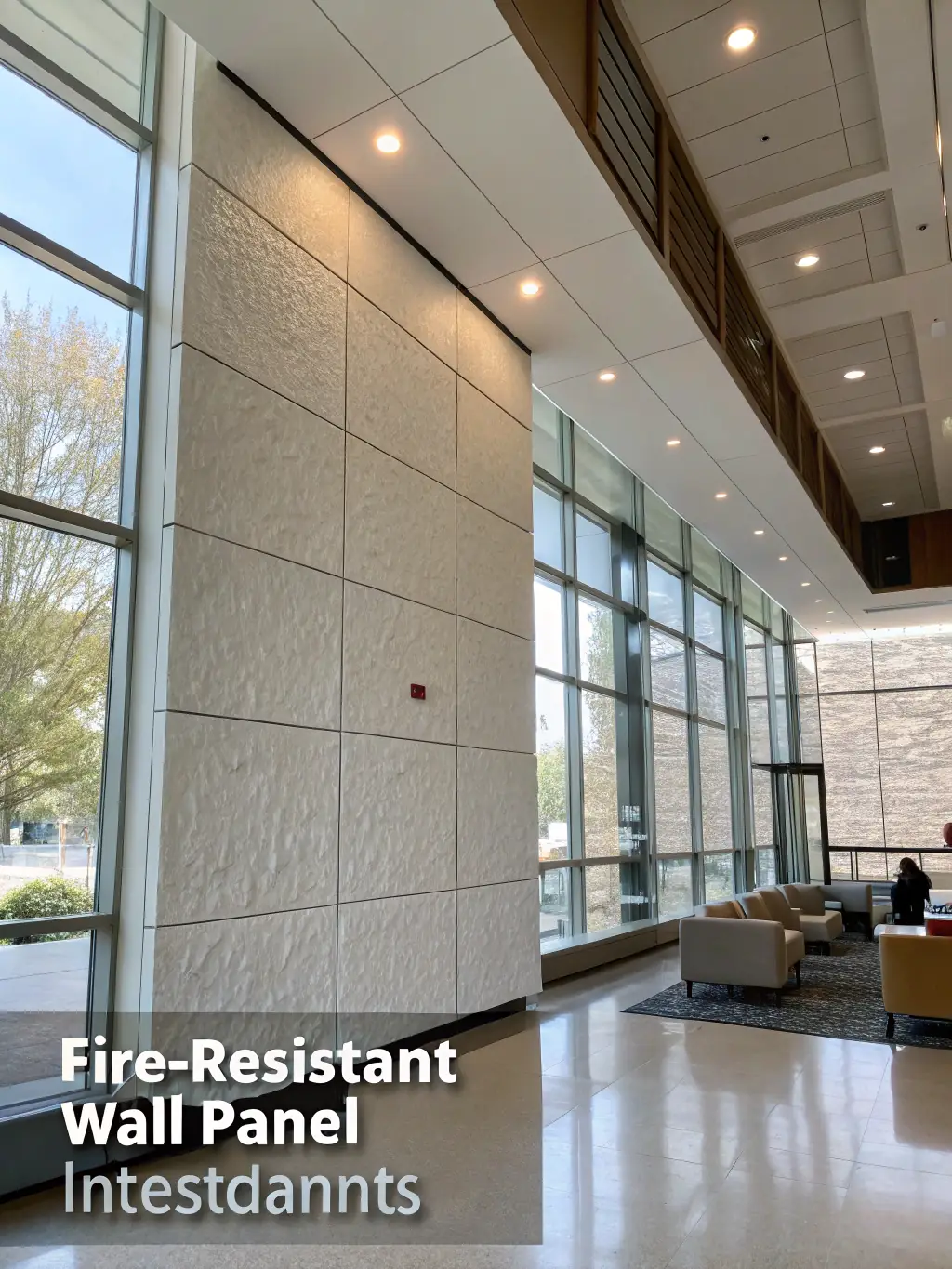 A stylish interior space utilizing Mutual Metal's woven mesh as a decorative wall feature, adding texture and visual interest to the room.