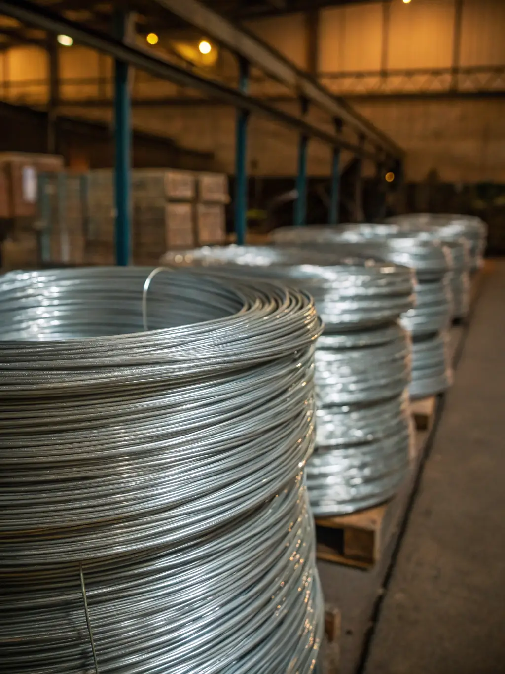 A spool of industrial wire with a focus on the high-quality finish and uniform gauge, used to represent the 'Wire' product category on the MutualMetal website.