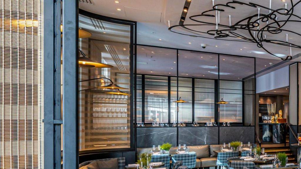 Decorative woven wire mesh used in interior architecture 2(1)