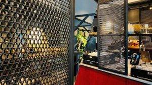 Decorative woven wire mesh used in interior architecture(1)