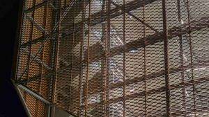 Expanded metal screen on a parking structure 2(1)