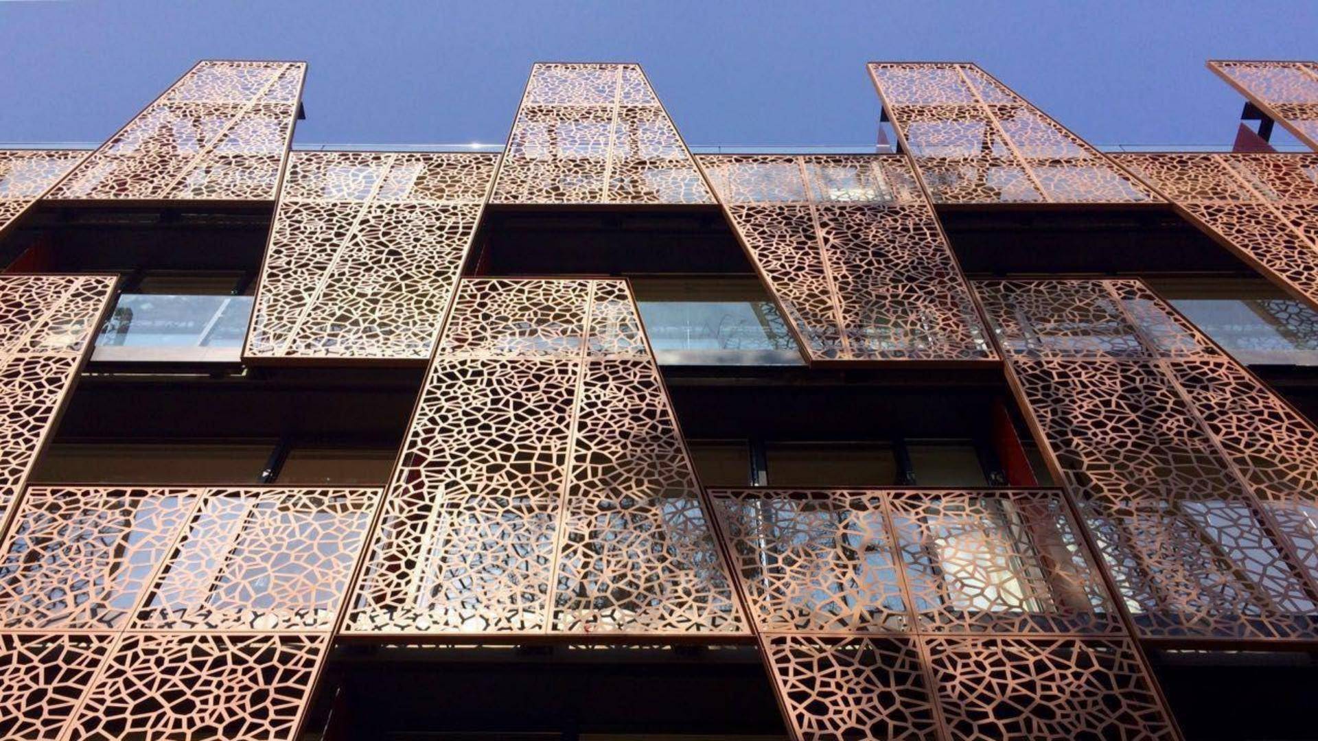 Perforated metal facade used for solar shading 2(1)