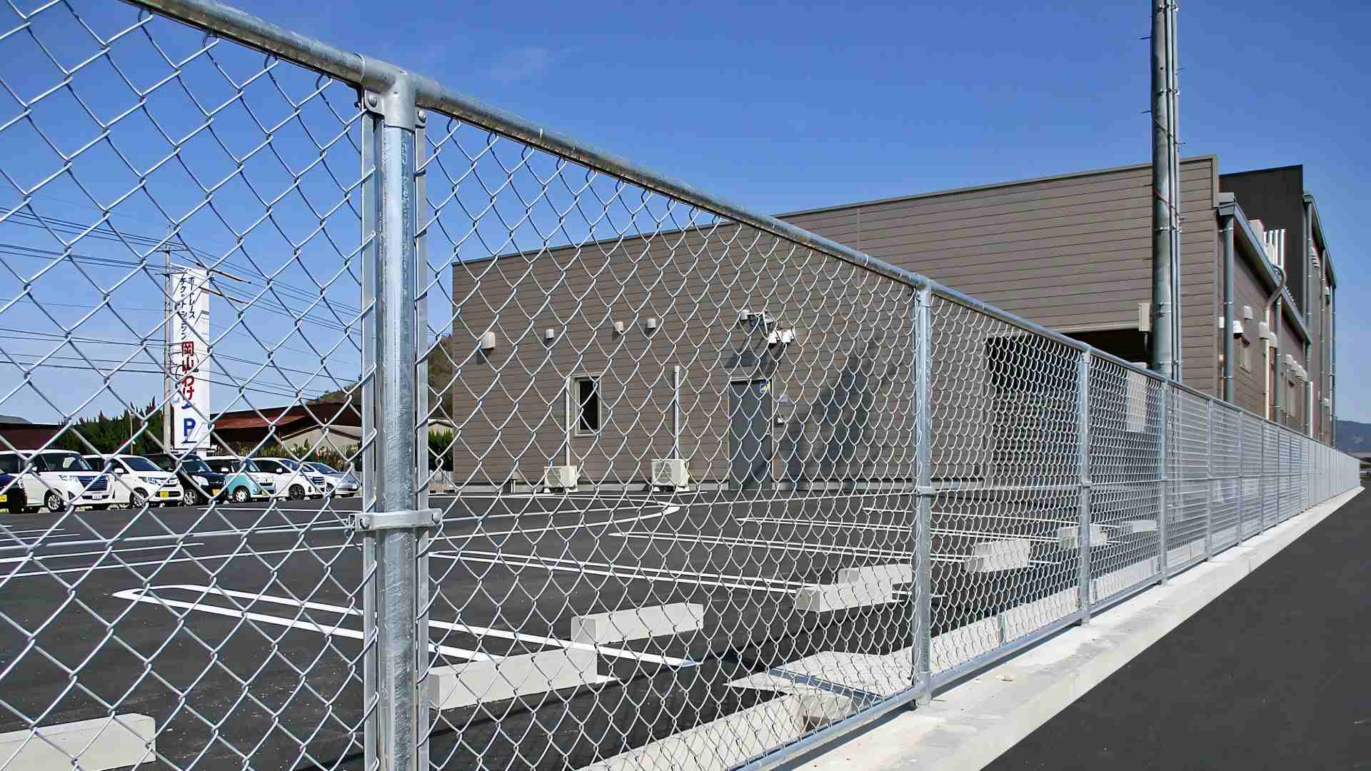 chain link fence for industrial site