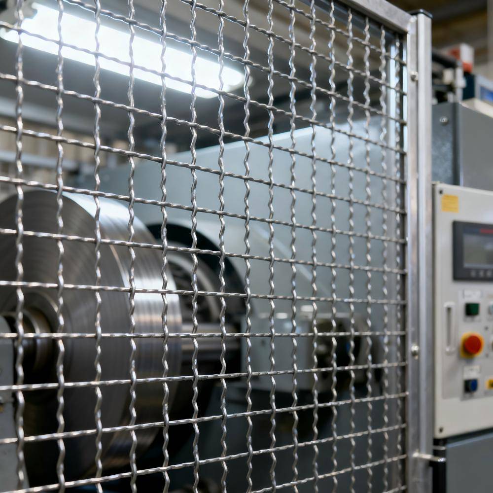 cimped woven wire mesh for machine guarding