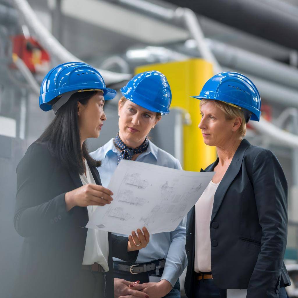 discussing engineering drawing