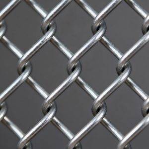 Close-up of 4 0 mm galvanized chain link mesh