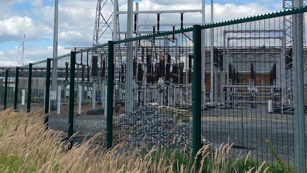 High-security fence surrounding an electrical substation 2(1)