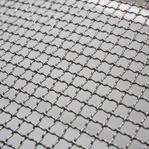 Galvanized steel double crimp wire mesh for industrial screening applications.