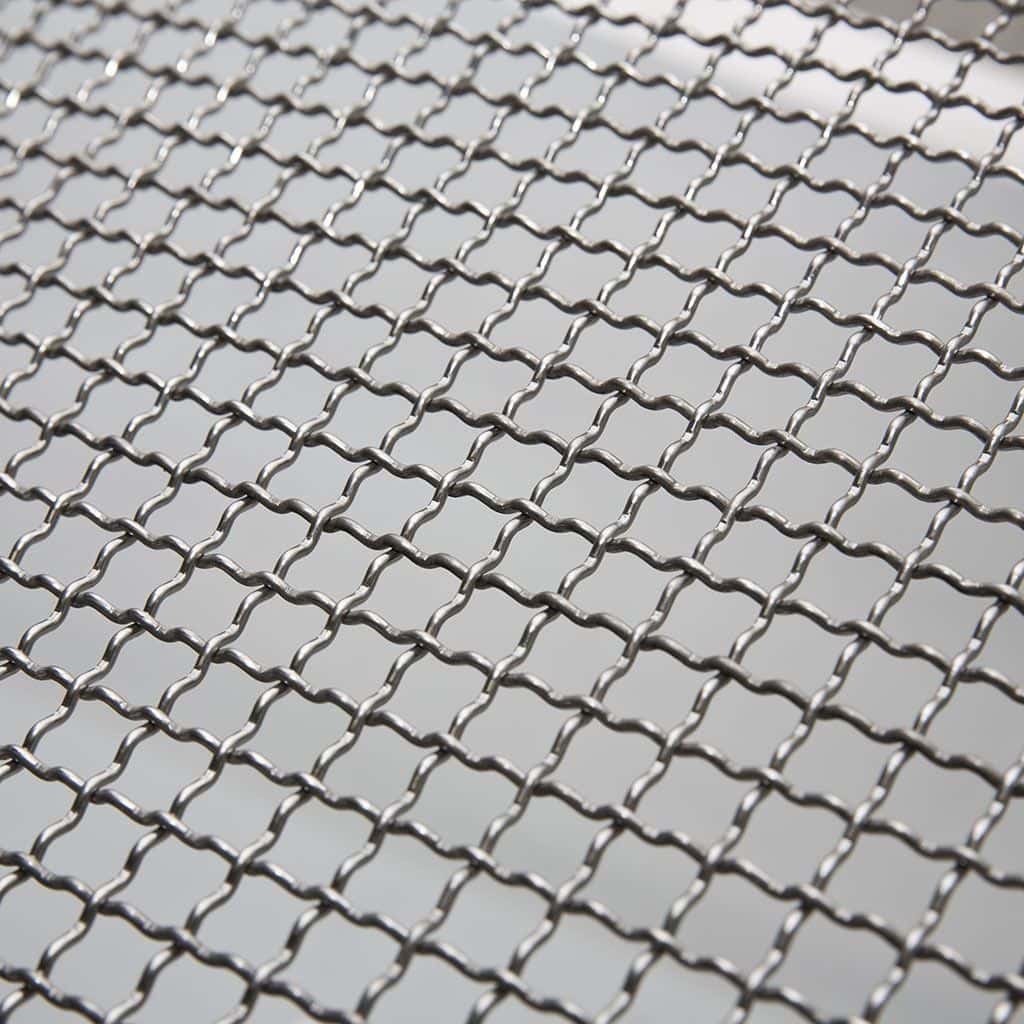 Galvanized steel double crimp wire mesh for industrial screening applications.