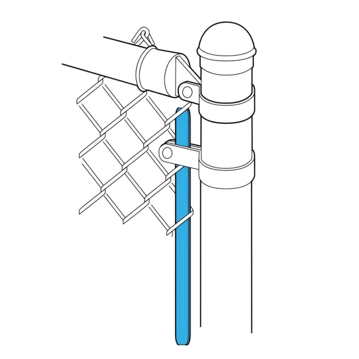 chain link fence tension bar