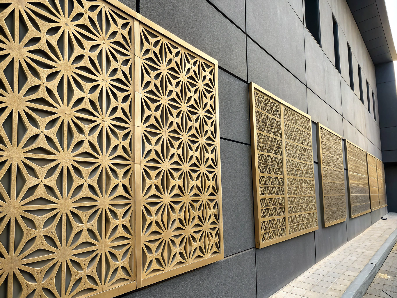 Decorative architectural perforated metal panel