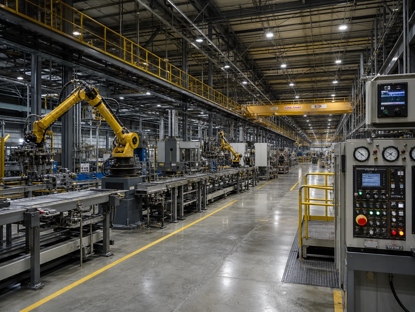 Industrial plant catwalk and machinery guard installation