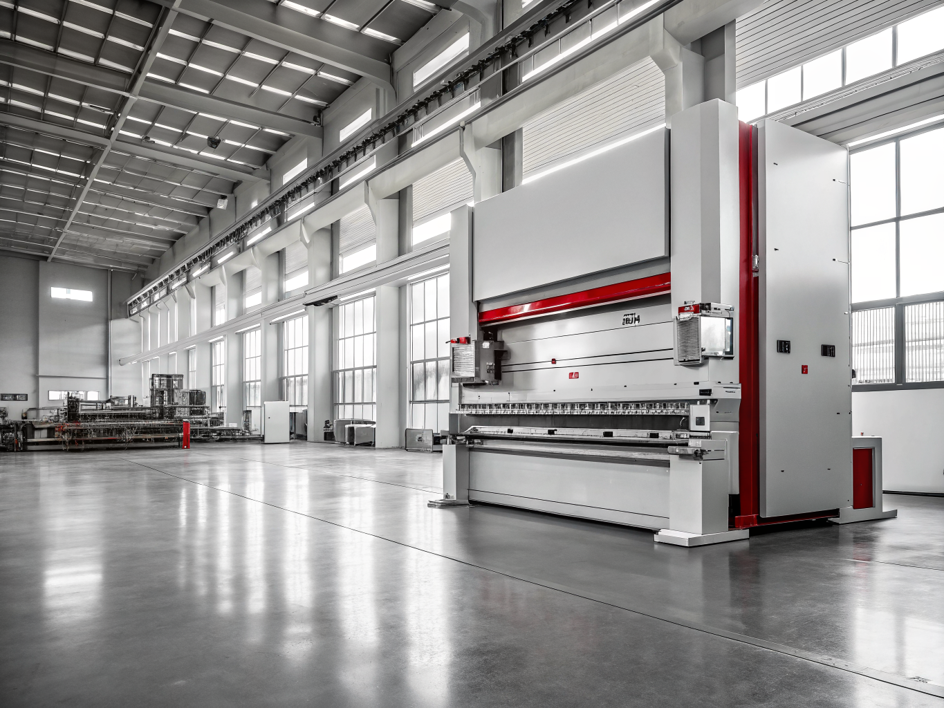 Industrial CNC perforating press fabricating heavy gauge steel sheet