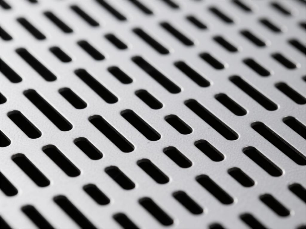 Slotted hole perforated metal sheet pattern