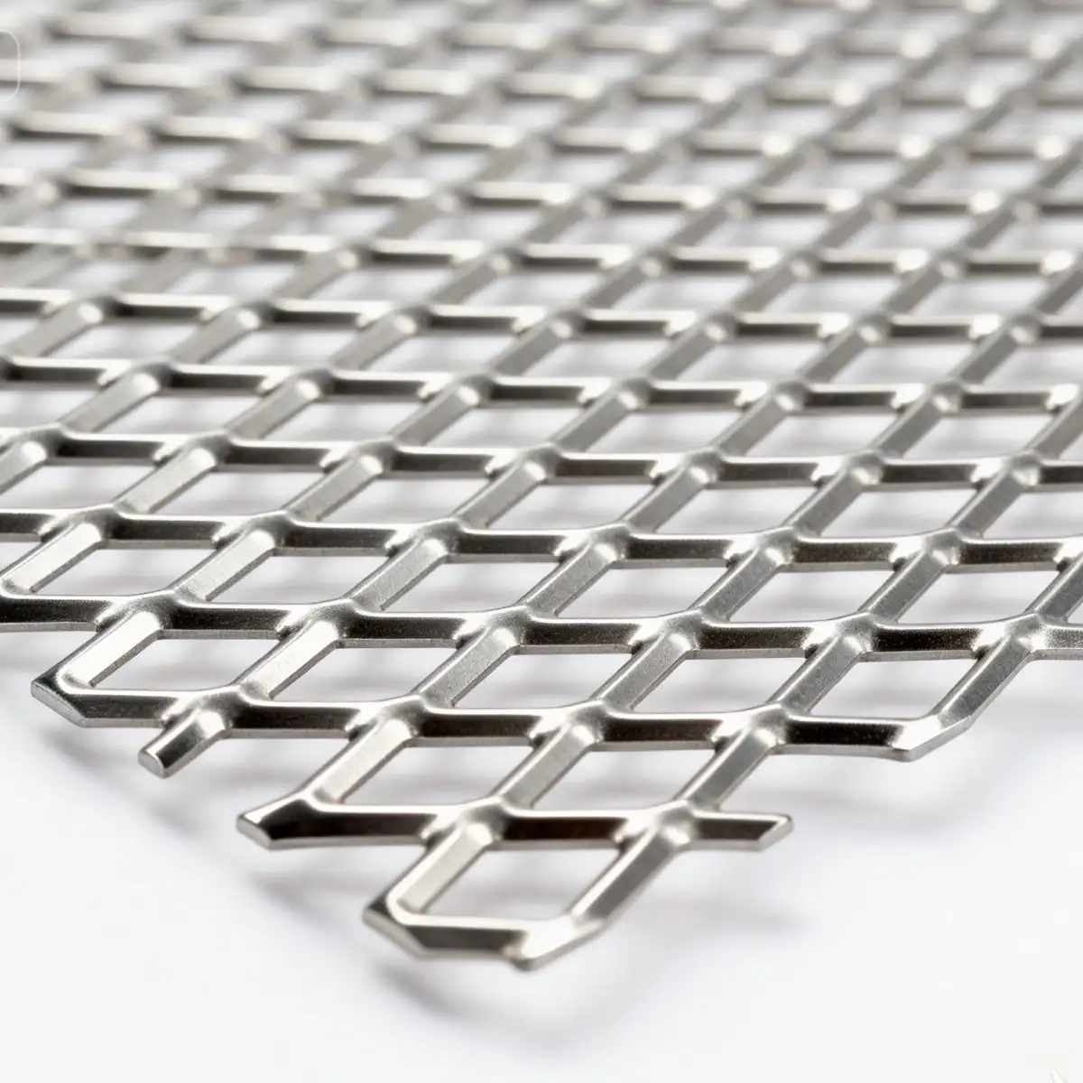 Heavy gauge raised diamond expanded metal mesh panel