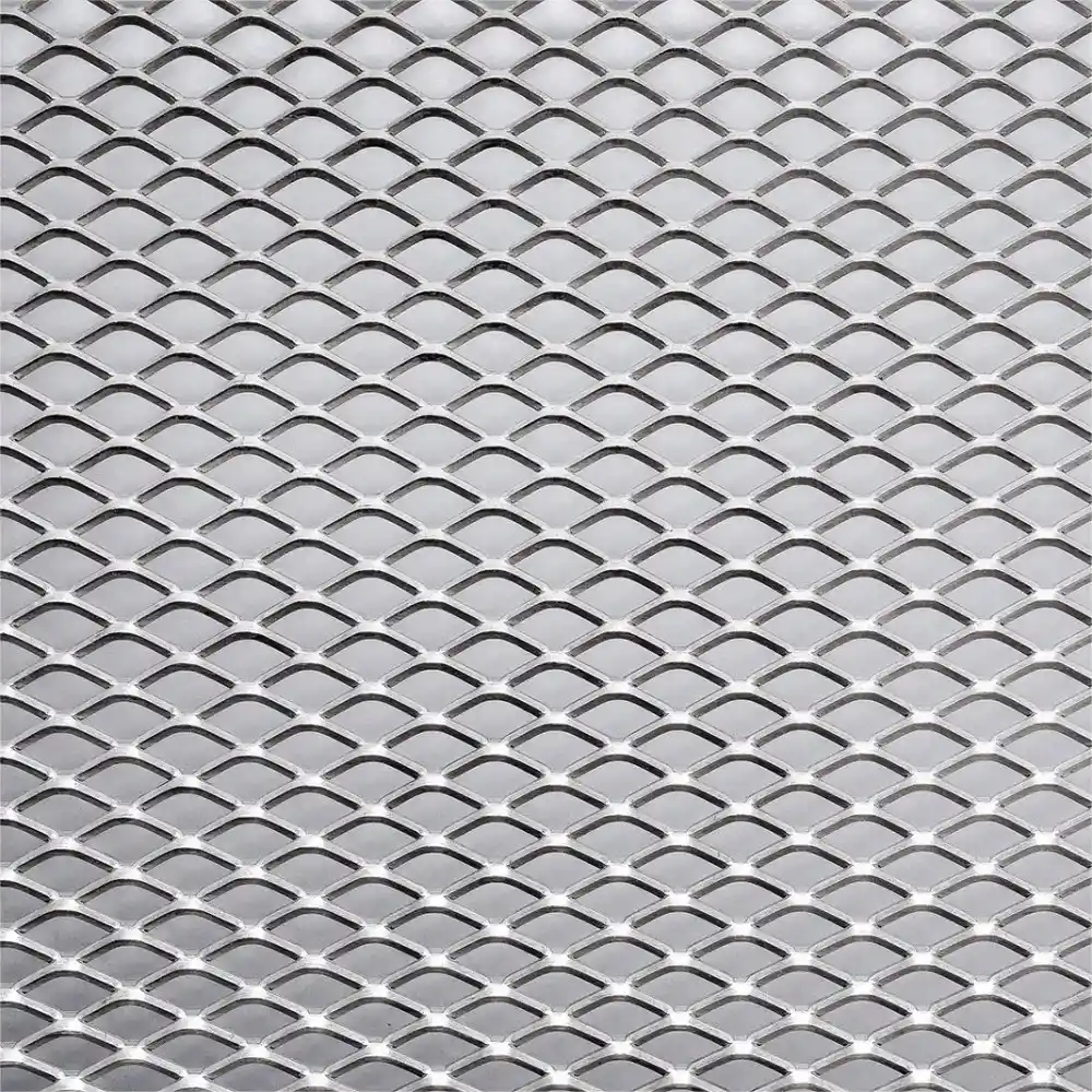 Standard raised diamond expanded metal with anti-slip surface