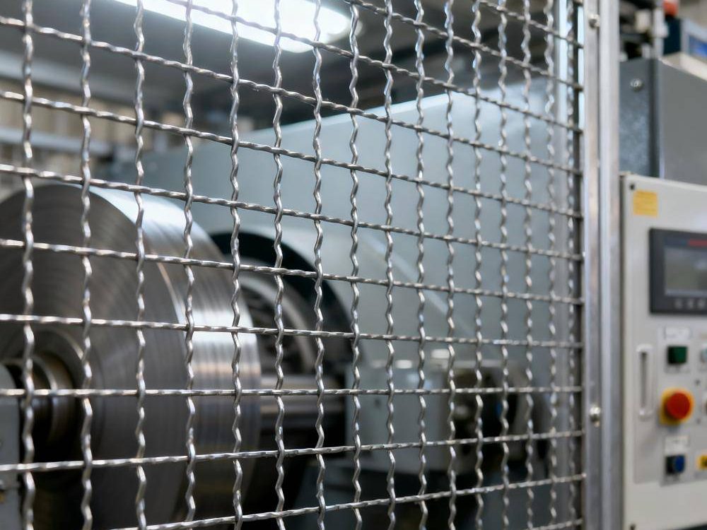 cimped woven wire mesh for machine guarding