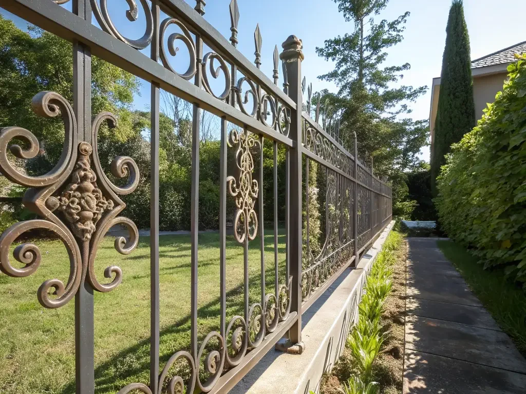 wrought iron fence